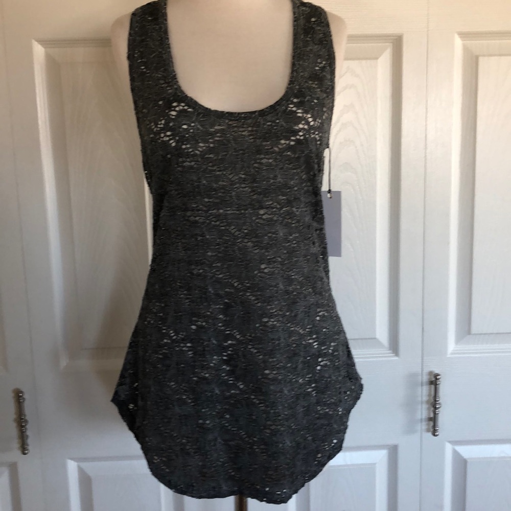 Morrison Grey Lace Tank Top